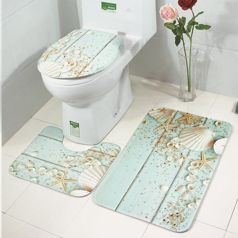 The bathroom toilet mat three-piece suit - Nioor