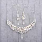 The new trade suits Europe pearl necklace jewelry pendant bride alloy big high-end wedding accessories - Nioor