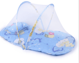 Portable Foldable Baby Kids Infant Bed Dot Zipper Mosquito Net Tent Sleeping Cushion - Nioor