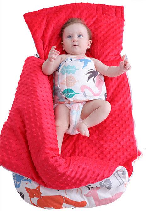 Newborn Baby Blanket Warm Fleece Stroller Cover Quilt - Nioor