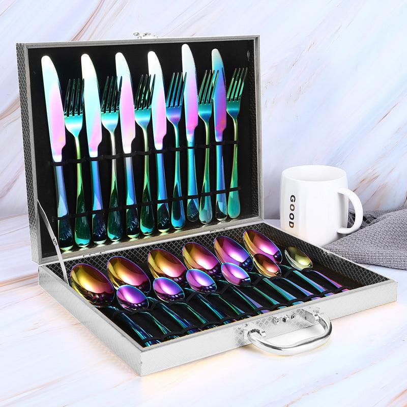 24-piece set of colorful western steak knife - Nioor