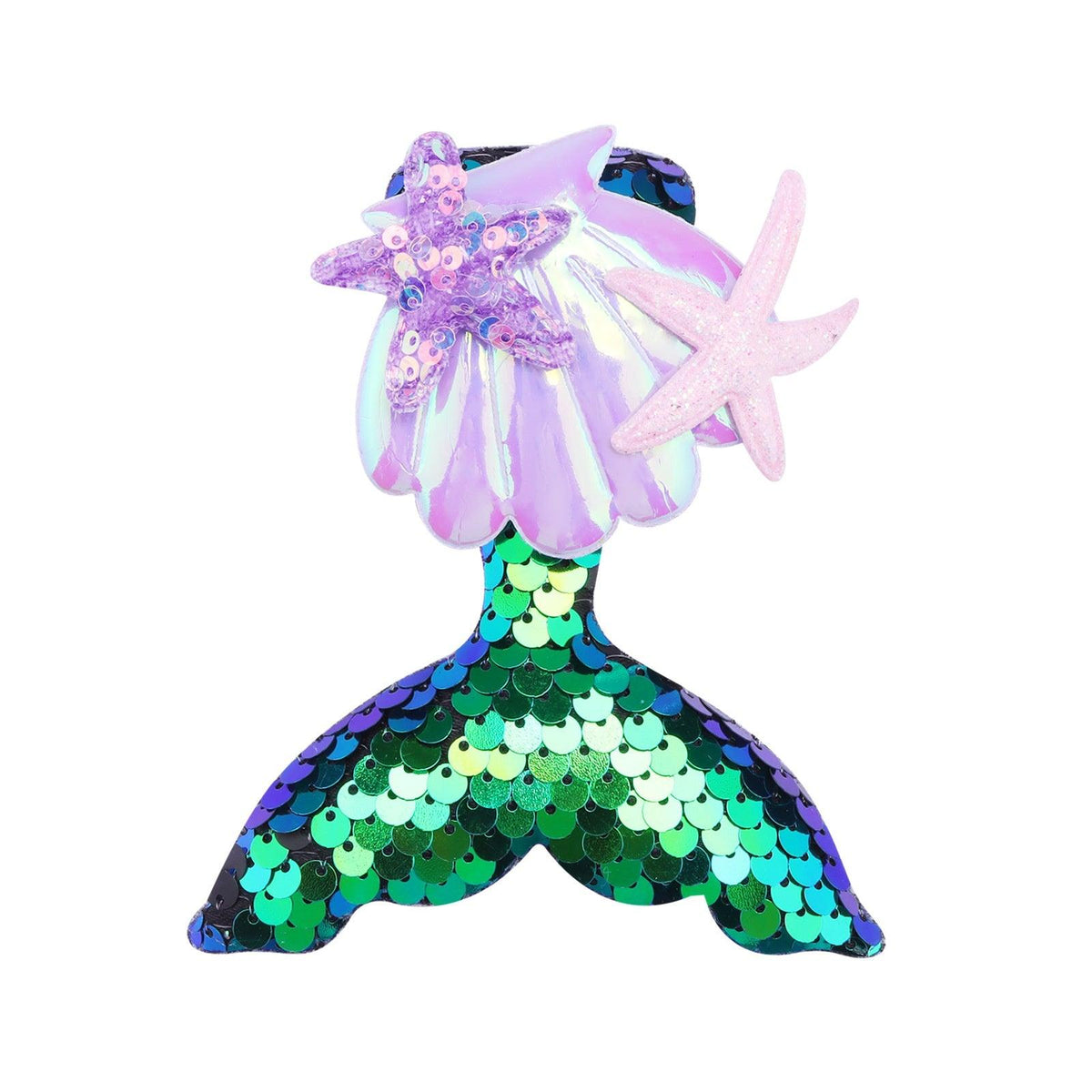 Cartoon Mermaid Tail Barrettes Little Girl Hair Clip Side - Nioor