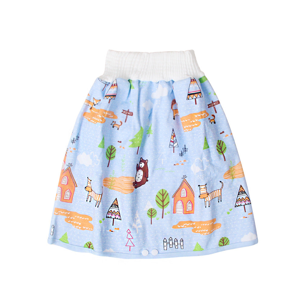 Waterproof Skirt Children's Absorbent Leak-proof High Waist