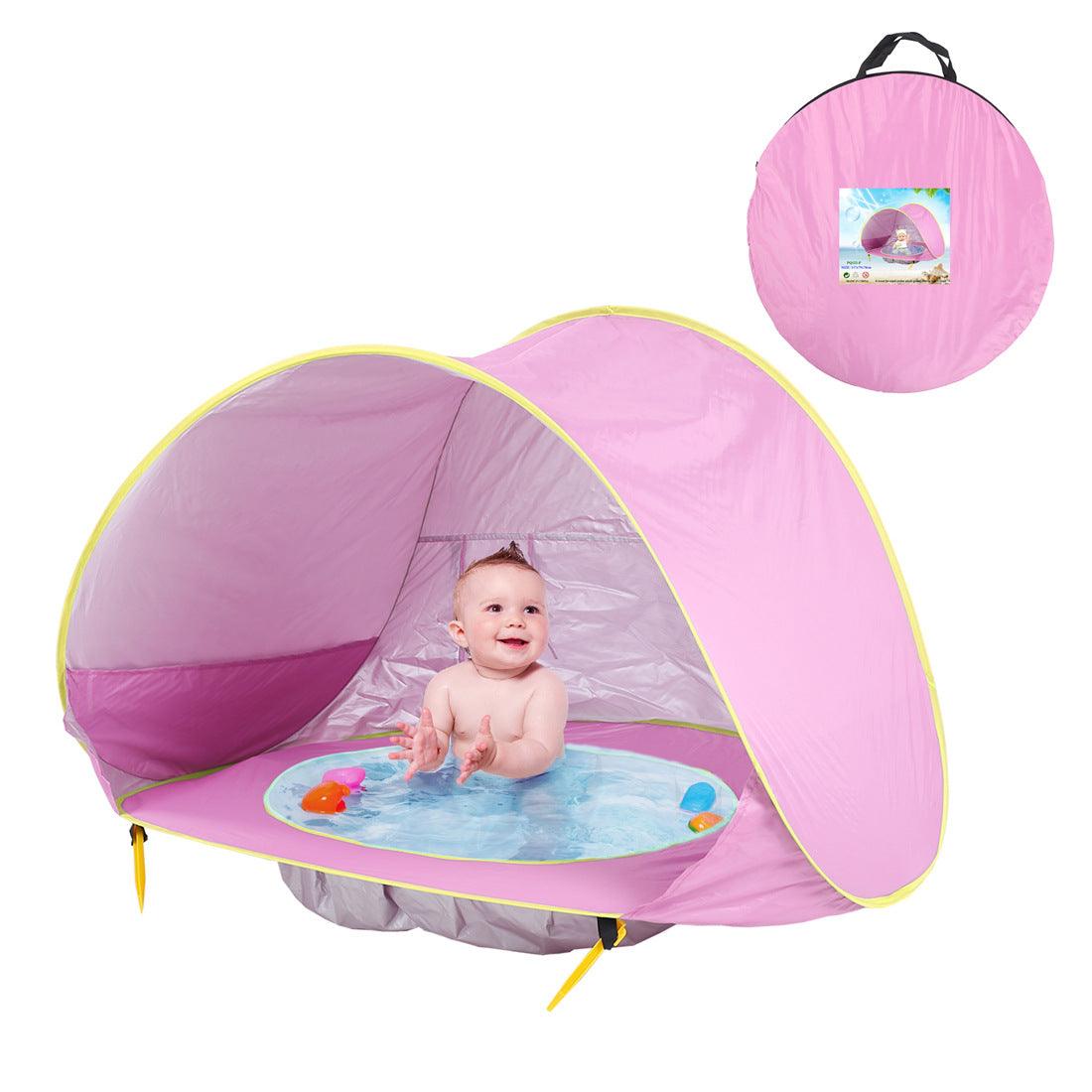 Baby Beach Tent Kids Outdoor Camping Easy Fold Up Waterproof Up Sun Awning Tent UV-protecting - Nioor