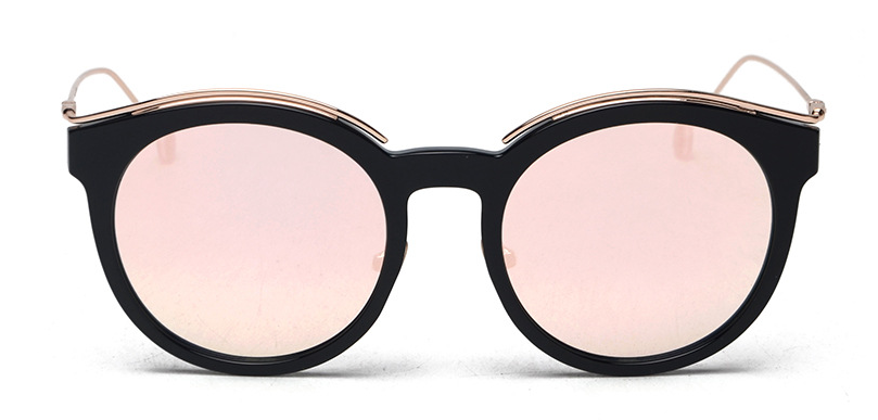 Women Luxury Brand Sunglasses Cat Eye Ladies Rose Gold Sunglasses Women UV400 Mirror Sun Glasses Lunette Femme 741M