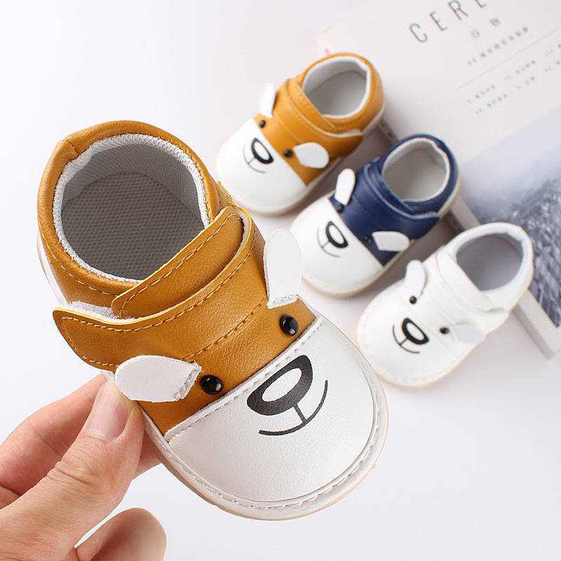 Baby single shoes soft sole antiskid baby walking shoes