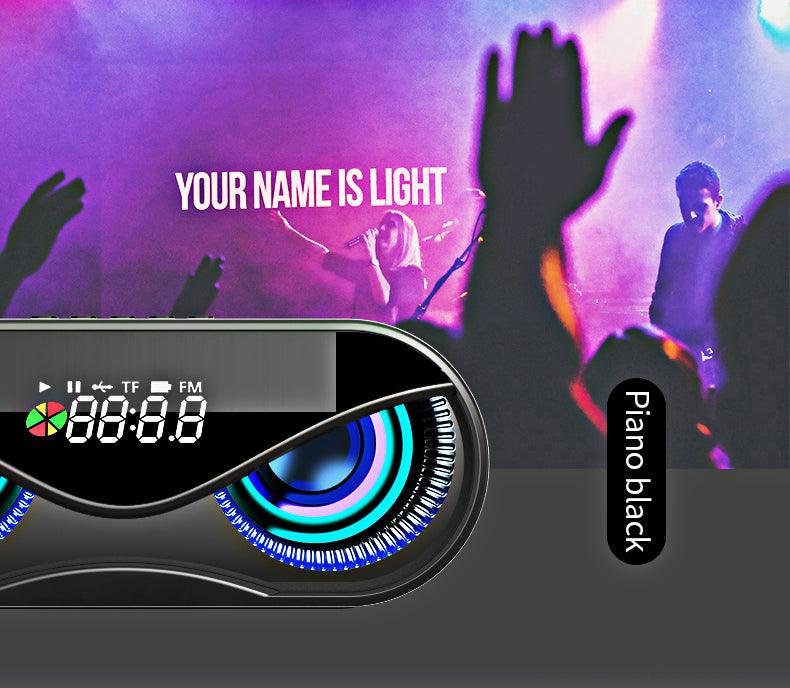 Colorful lights, dual speakers, digital buttons, song, Bluetooth speaker - Nioor