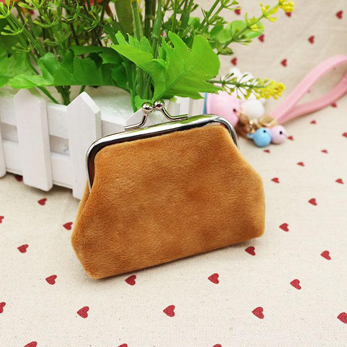 Autumn winter candy color wool zero wallet student cloth coin bag children small purse small gift wholesale - Nioor