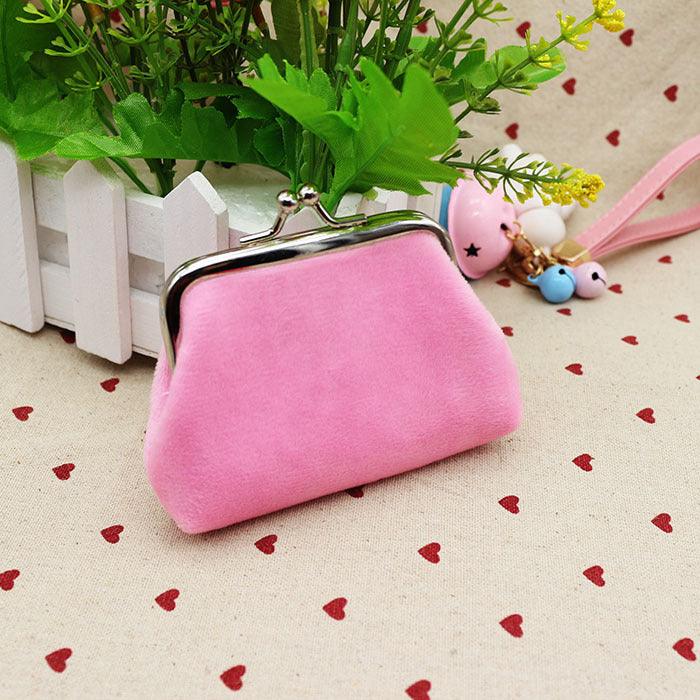 Autumn winter candy color wool zero wallet student cloth coin bag children small purse small gift wholesale - Nioor