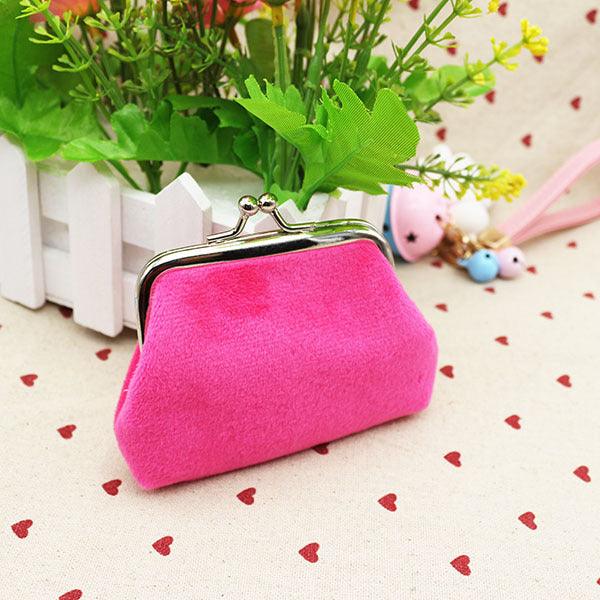 Autumn winter candy color wool zero wallet student cloth coin bag children small purse small gift wholesale - Nioor