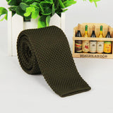 Solid-color knitted tie for men - Nioor