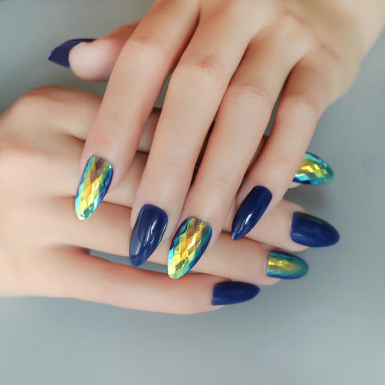 24 pieces of trendy wearable fake nail pieces - Nioor