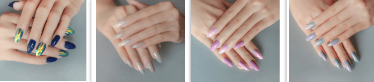 24 pieces of trendy wearable fake nail pieces - Nioor