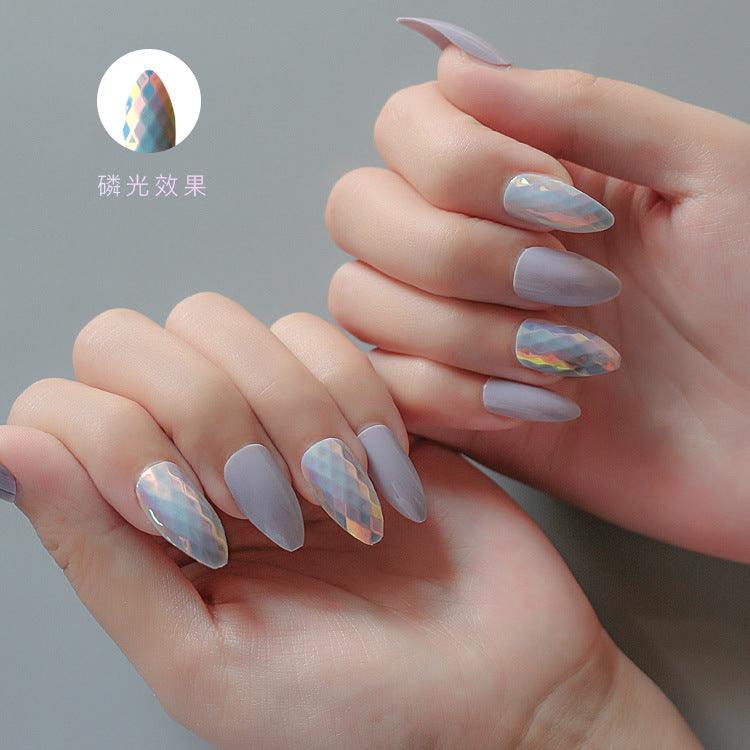 24 pieces of trendy wearable fake nail pieces - Nioor