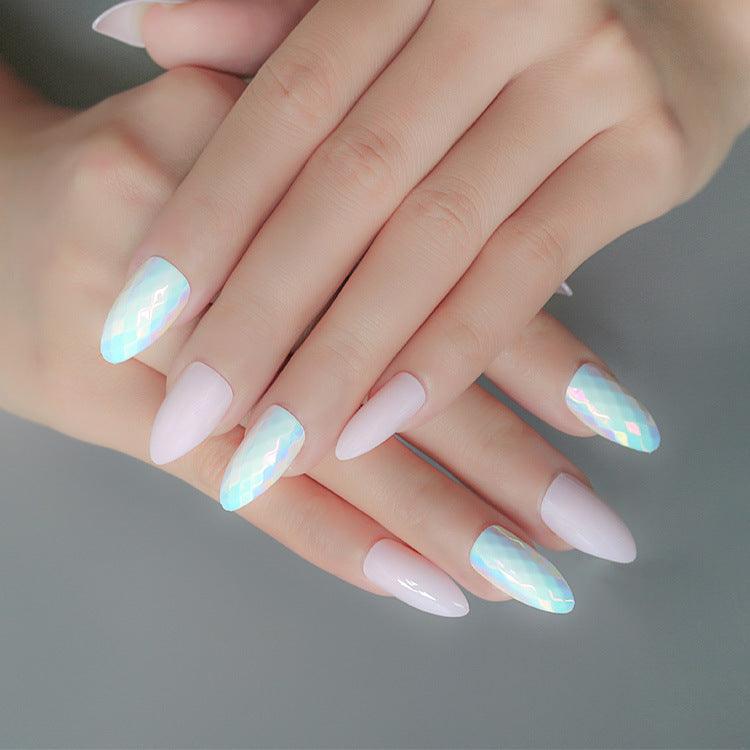 24 pieces of trendy wearable fake nail pieces - Nioor