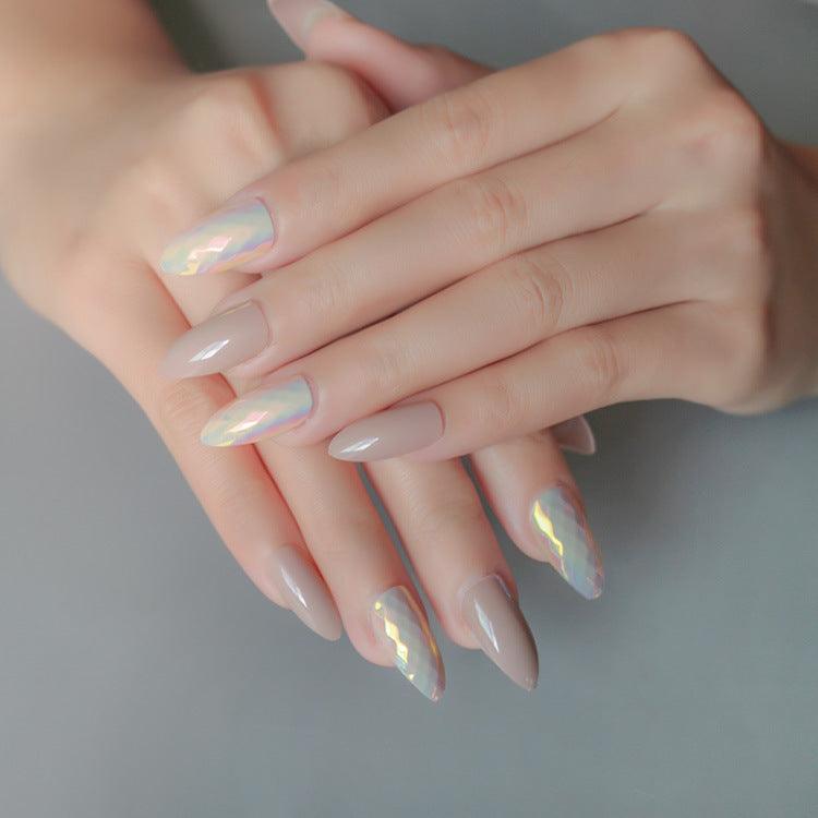 24 pieces of trendy wearable fake nail pieces - Nioor