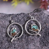 Round Aerial Bird Group Pendant Earrings - Nioor