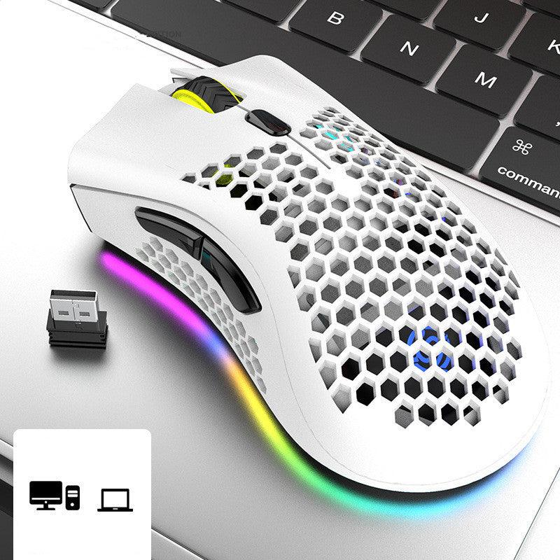 Wireless mouse game luminous RGB electric charging mouse - Nioor