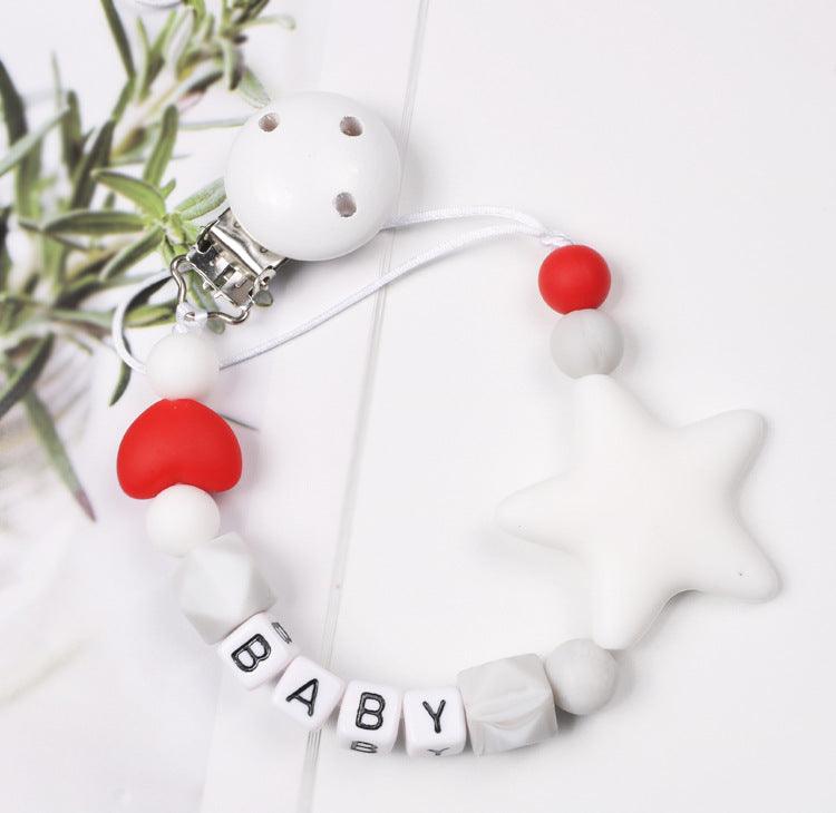 Baby Pacifier Chain Five Pointed Star Gum Anti Dropping Chain - Nioor