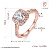 Rose Gold Ring Women European And American Fashion Zircon And Diamond Jewelry - Nioor