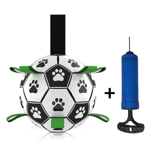 Dog Toys Interactive Pet Football Toys with Grab Tabs Dog Outdoor training Soccer Pet Bite Chew Balls for Dog accessories - Nioor