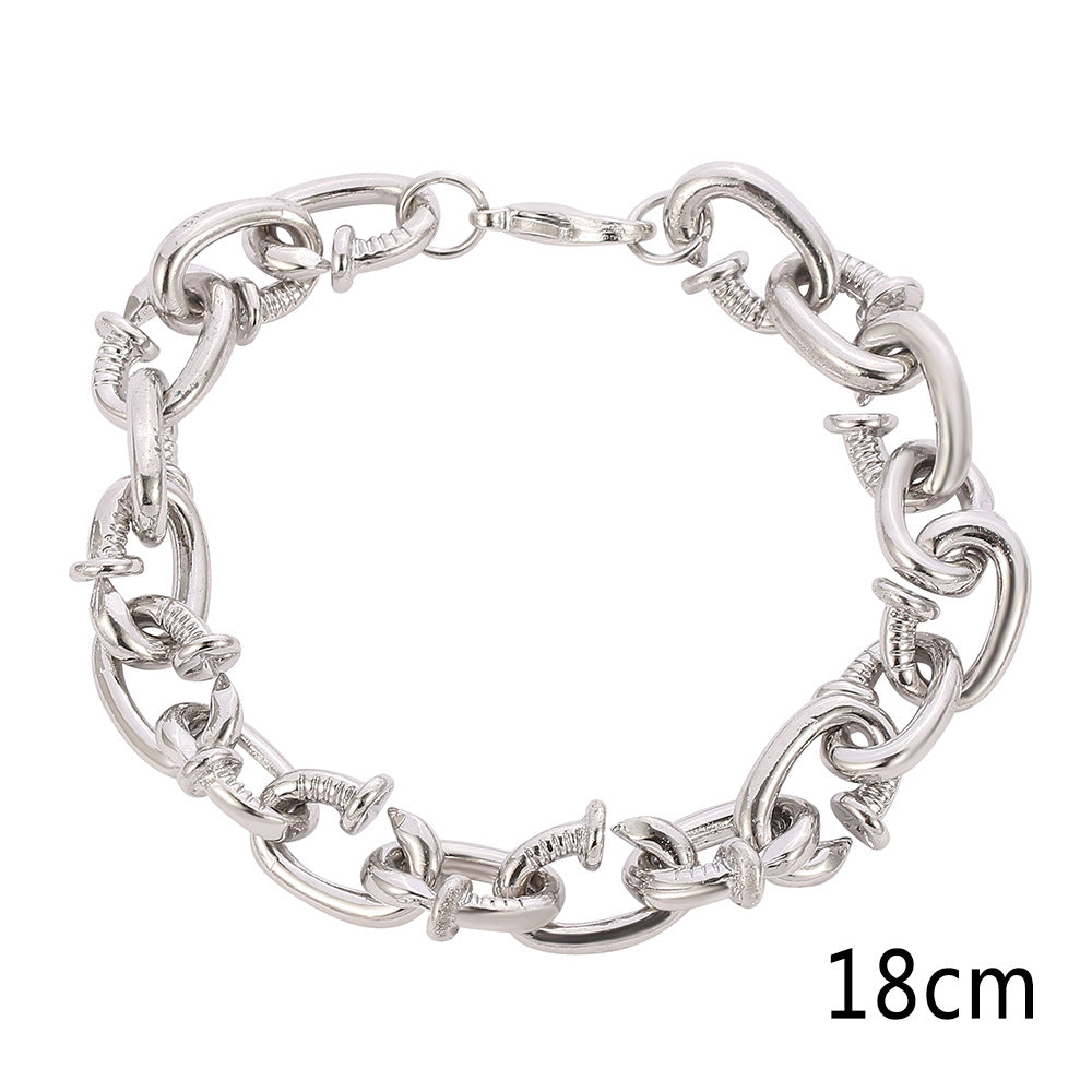 Hip Hop Trend Rap Rap Accessories Nail Personality Nightclub Exaggerated Trendy Men's Bracelet