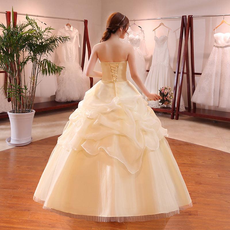 New Bustier Korean Princess Thin Wedding Dress - Nioor