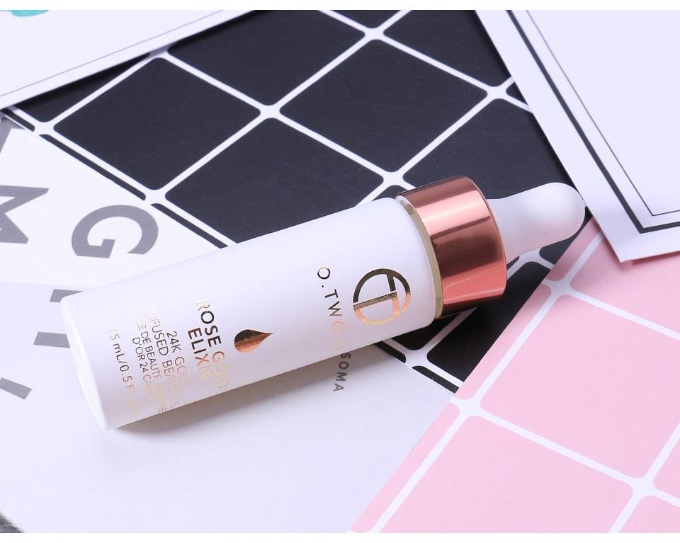 24k Rose Gold Elixir Skin Make Up Oil For Face Essential Oil Before Primer Foundation Moisturizing Face Oil Anti-aging - Nioor