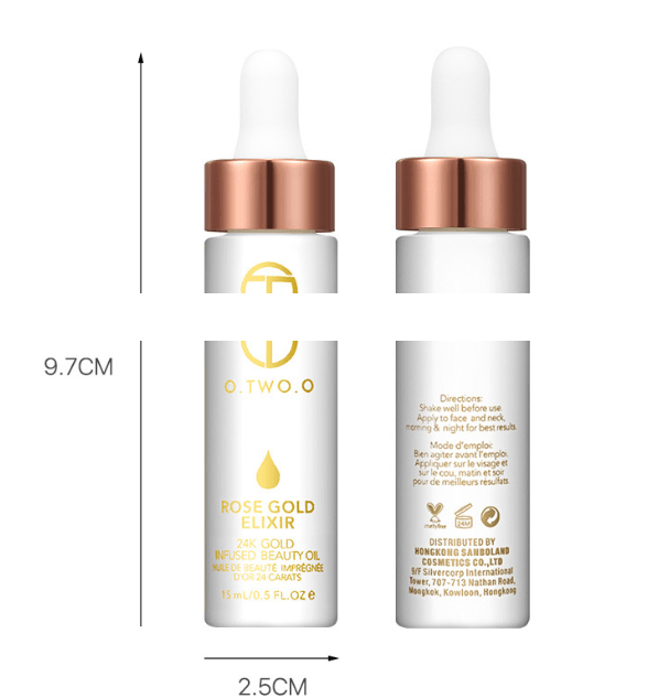 24k Rose Gold Elixir Skin Make Up Oil For Face Essential Oil Before Primer Foundation Moisturizing Face Oil Anti-aging - Nioor