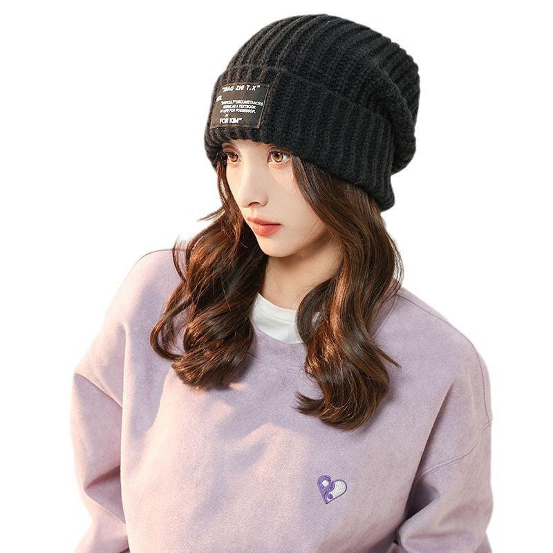 Big Face Makes Face Look Smaller Woolen Cap Warm Female - Nioor