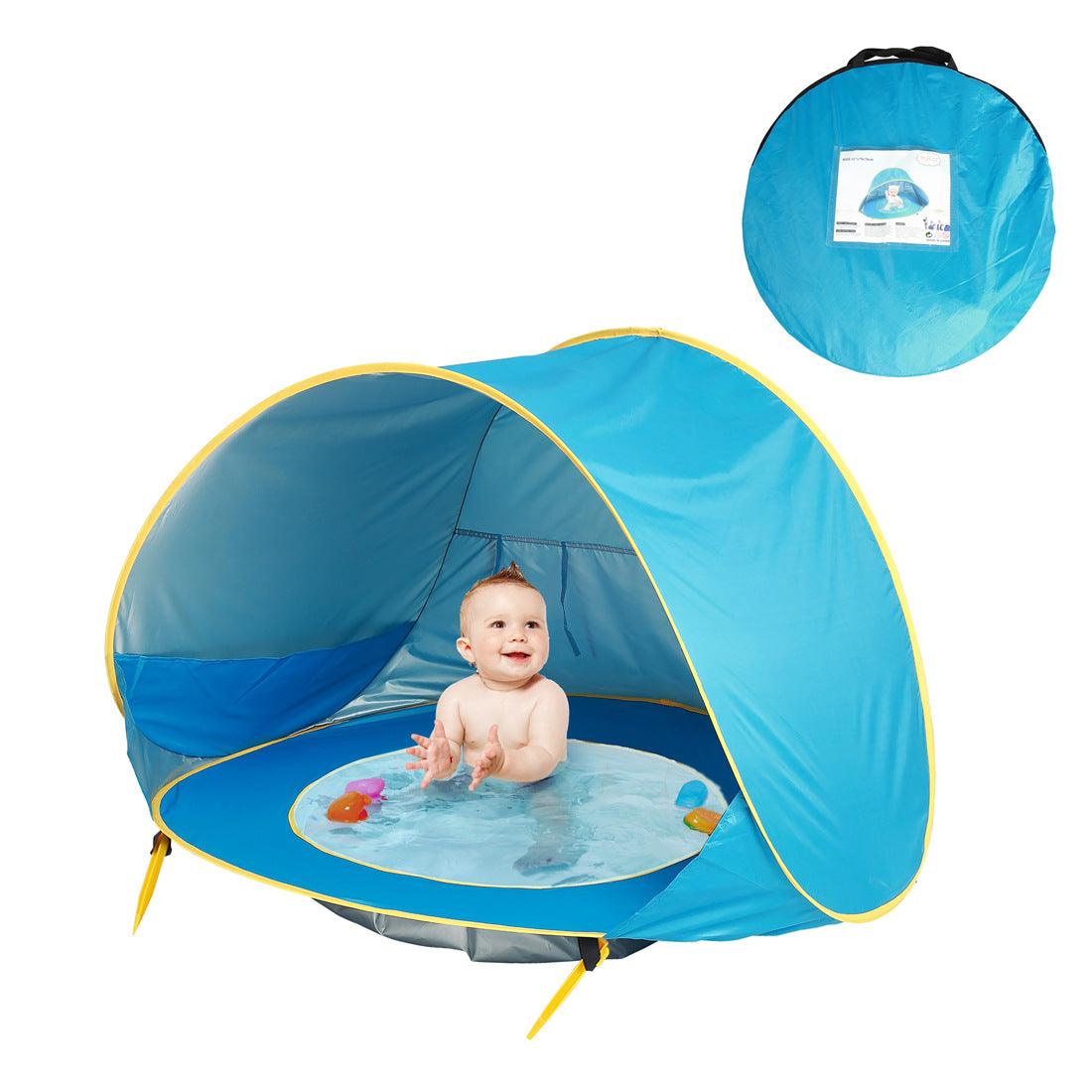 Baby Beach Tent Kids Outdoor Camping Easy Fold Up Waterproof Up Sun Awning Tent UV-protecting - Nioor