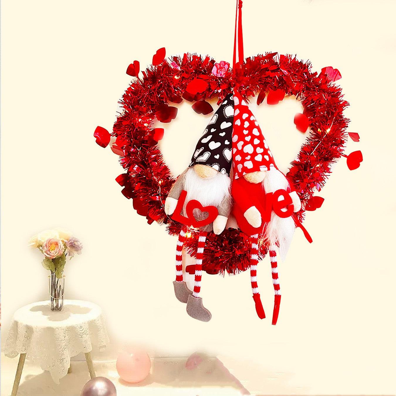 Valentine's Day Ornament Gift Faceless Doll Garland Valentine's Day Atmosphere Garland - Nioor