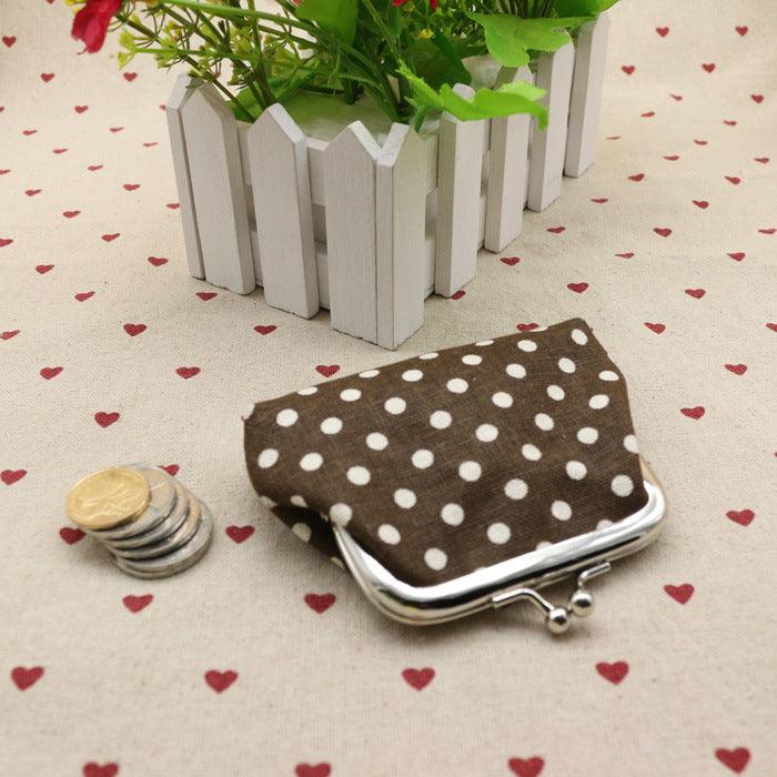 Linen dots zero purse cloth coin bag children wallet creative Taobao small gift wholesale - Nioor