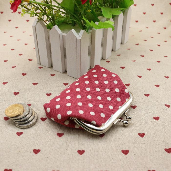 Linen dots zero purse cloth coin bag children wallet creative Taobao small gift wholesale - Nioor