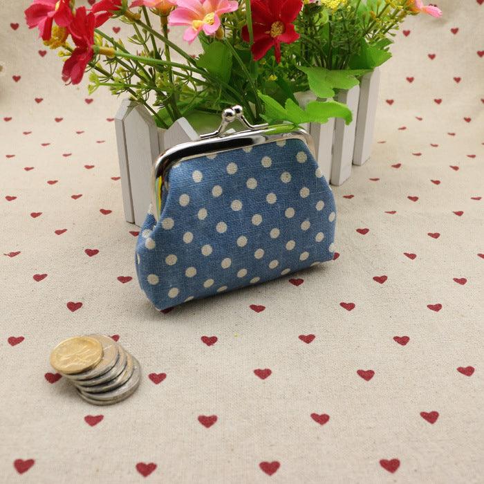 Linen dots zero purse cloth coin bag children wallet creative Taobao small gift wholesale - Nioor