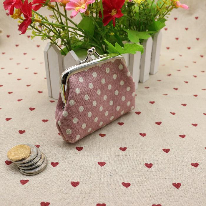 Linen dots zero purse cloth coin bag children wallet creative Taobao small gift wholesale - Nioor