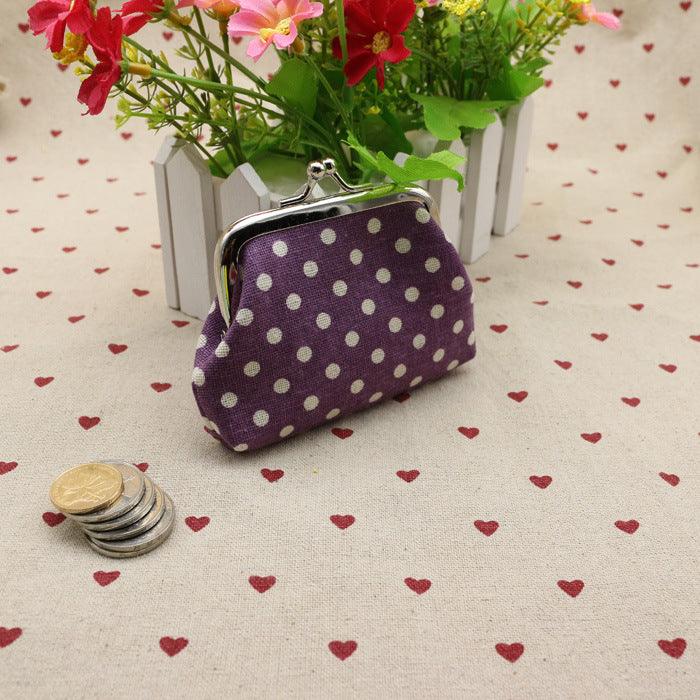 Linen dots zero purse cloth coin bag children wallet creative Taobao small gift wholesale - Nioor