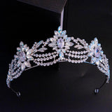 New European And American 3A Zirconia Bridal Wedding Crown - Nioor