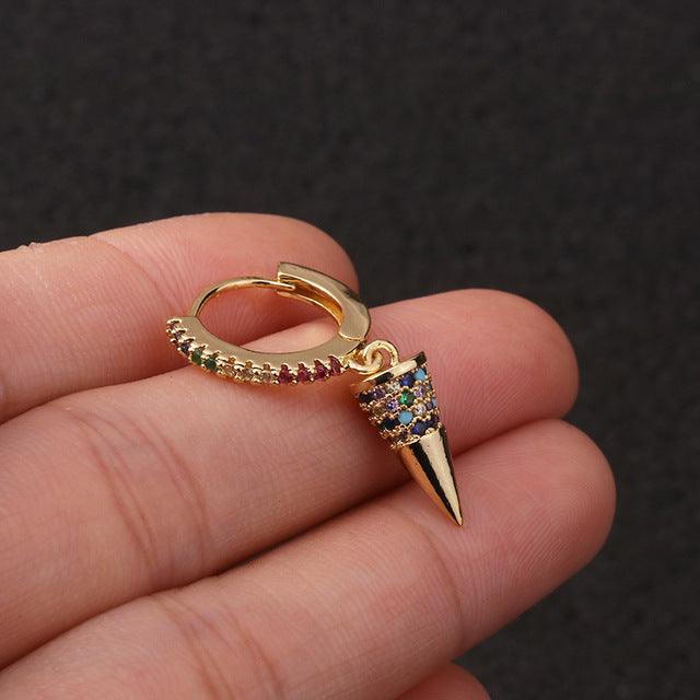 Hippocampus heart-shaped five-pointed star flower snake lips earrings earrings earrings - Nioor