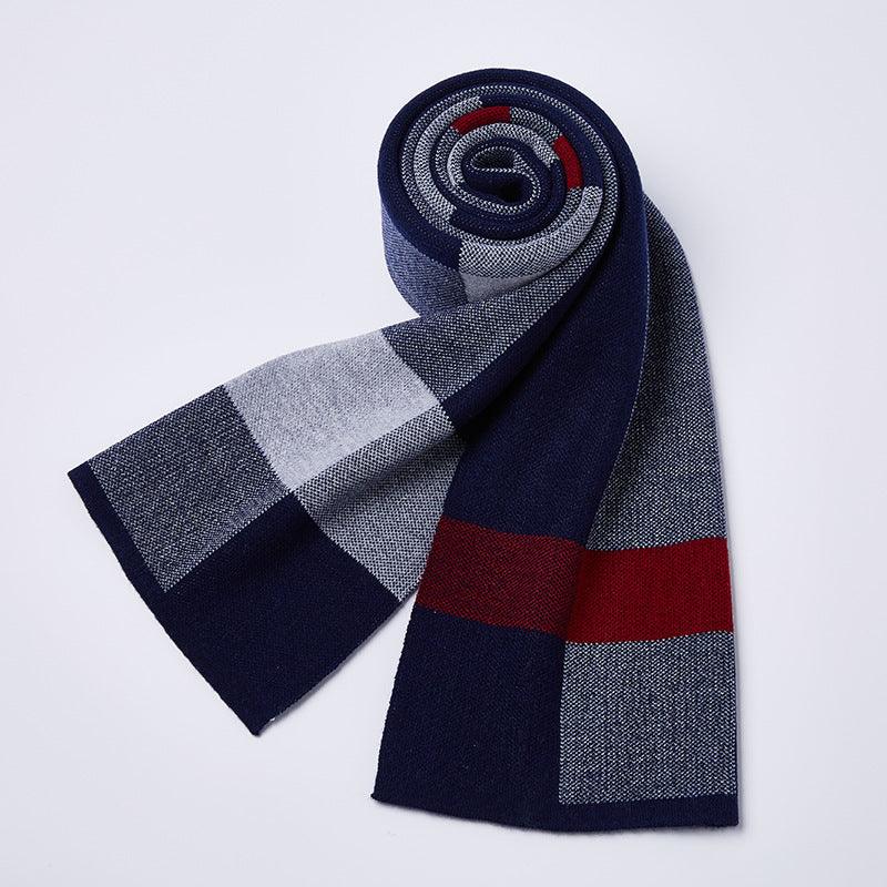 Plaid knitted wool scarf - Nioor