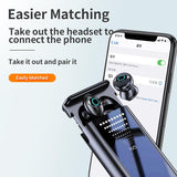 Bluetooth Earphone Earbuds Multi-Function HiFi 9D Wireless Earphones IPX7 Waterproof 3500mAh with Flashlight - Nioor