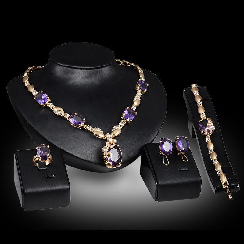 Europe and the United States fashion jewelry set, bride punk style jewelry four sets of fast sell through manufacturers source - Nioor