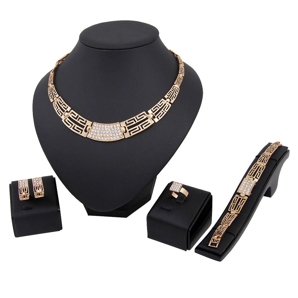 Necklace earrings four piece set - Nioor