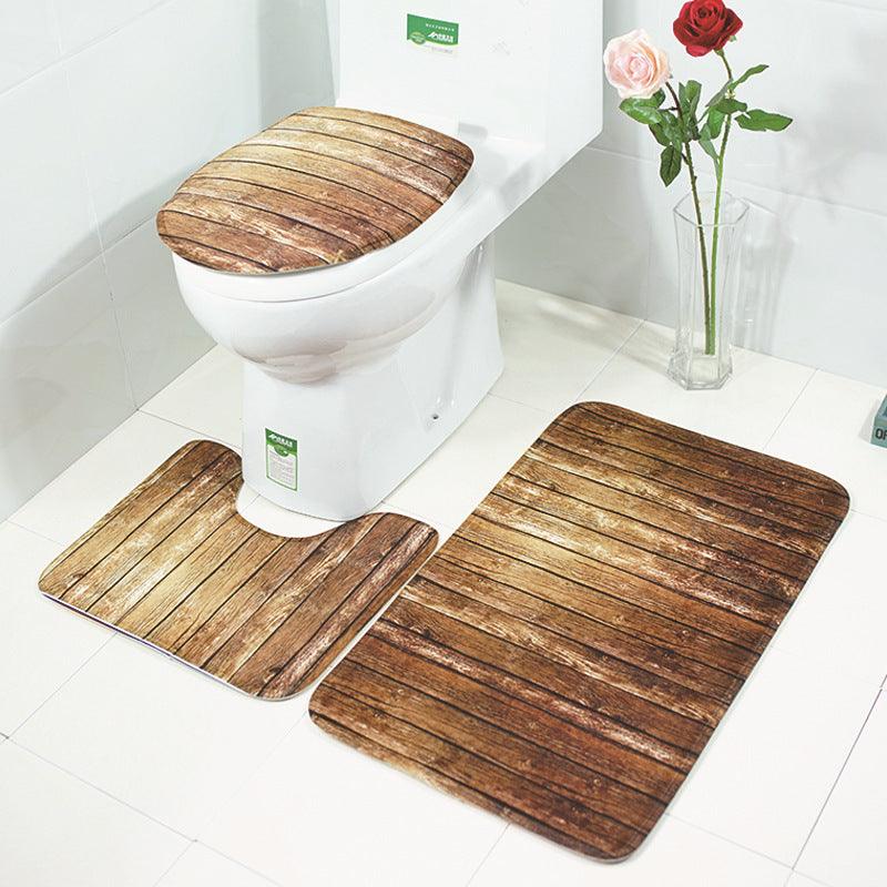 The bathroom toilet mat three-piece suit - Nioor