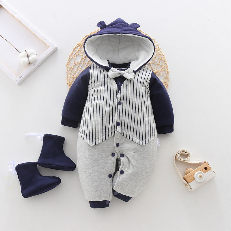 Baby onesies baby clothes autumn and winter thickening