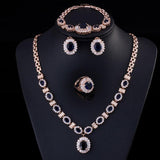 Big Brand Retro Zircon Necklace Set Chain Women - Nioor