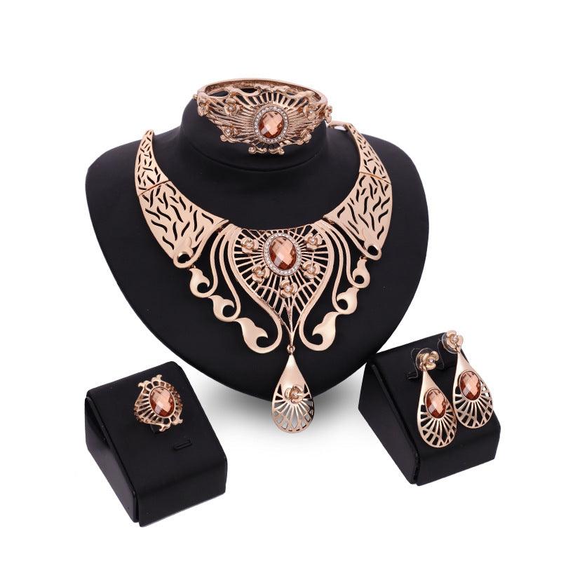 Necklace, earrings, bracelet, ring set - Nioor