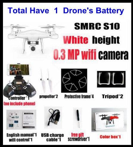 Sales Promotion WiFi 2MP Camera With S10 SMRC FPV Quadcopter Drone Helicopter UAV Micro Remote Control Toy RACER KIT Aircraft - Nioor