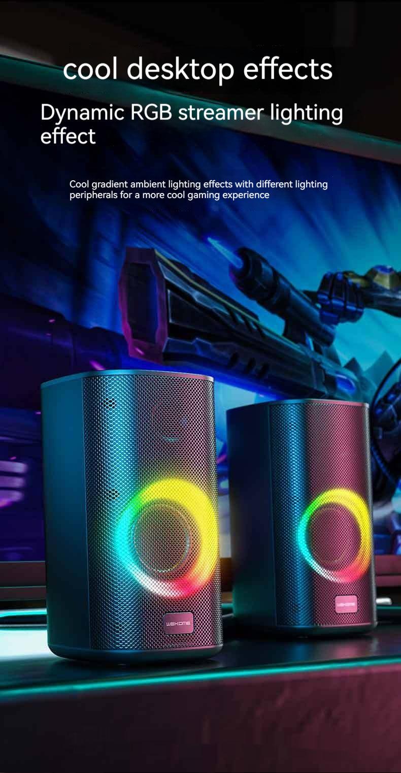 Game Colorful E-sports Desktop Bluetooth Speaker Dual Speaker Computer Stereo Speaker - Nioor