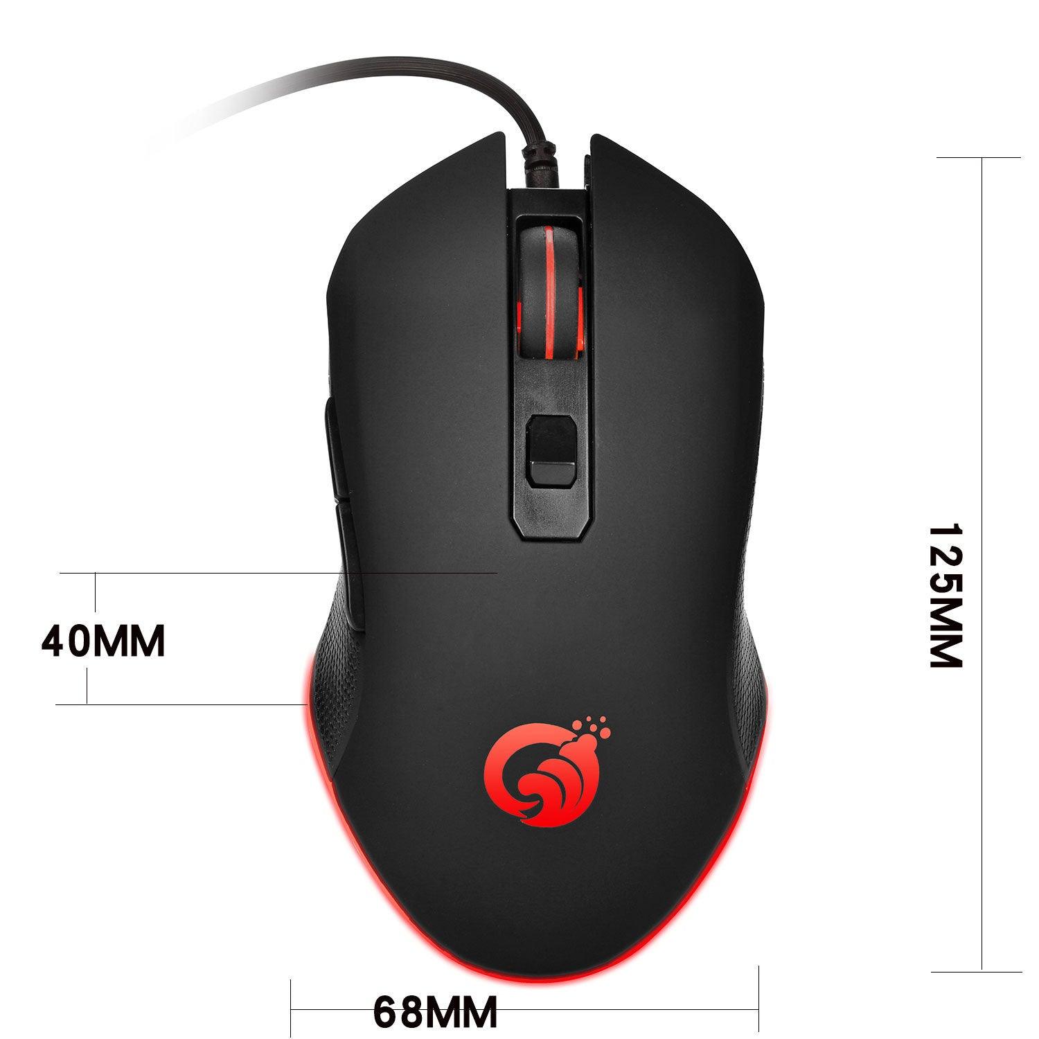 Wired gaming mouse glows - Nioor